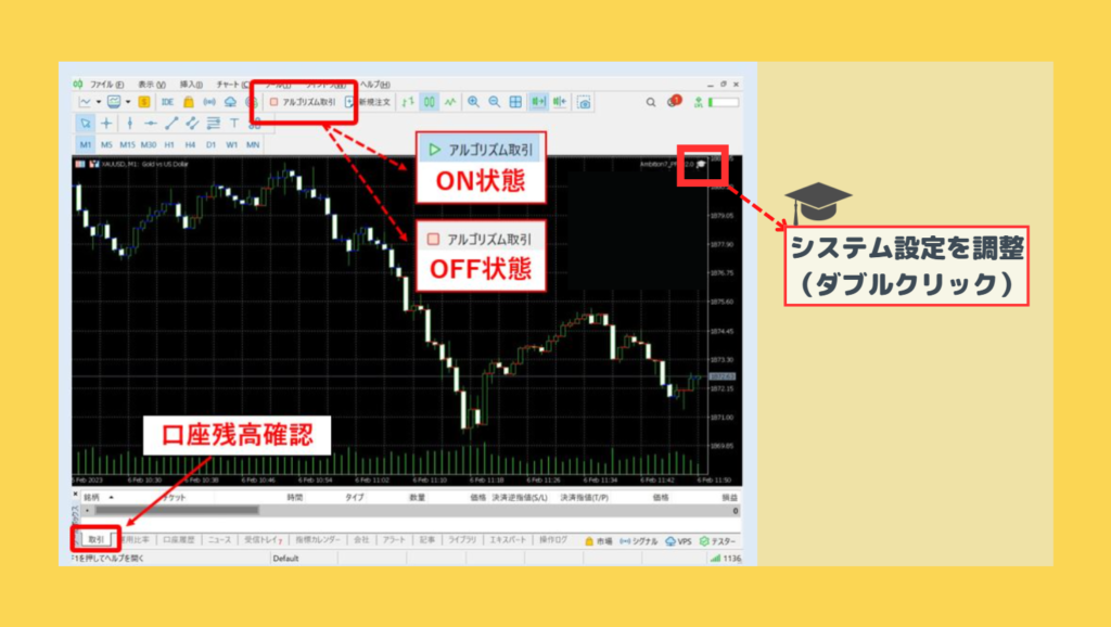 MT5 自動売買オンオフ